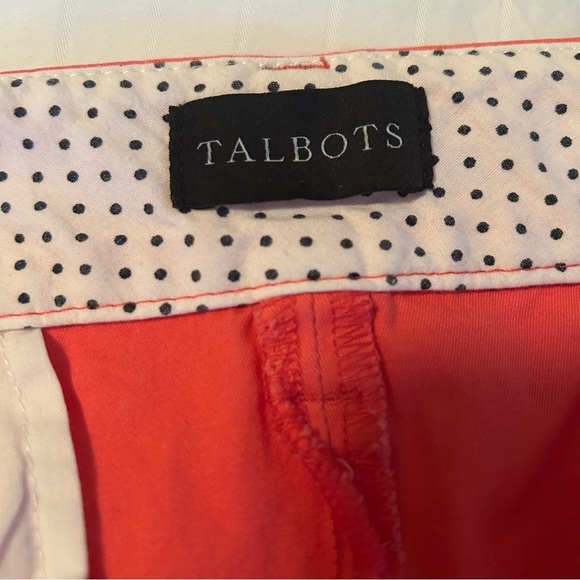 Talbots Perfect Shorts Bright Coral Stretch Bermuda 9 1/2" size 16 W Petite - Picture 11 of 14